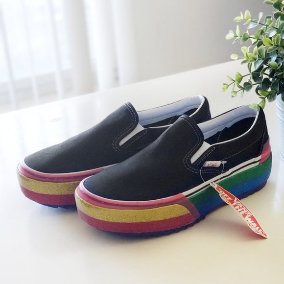 Vans Classic Stacked Glitter Platform Shoes - Picture 4 of 9